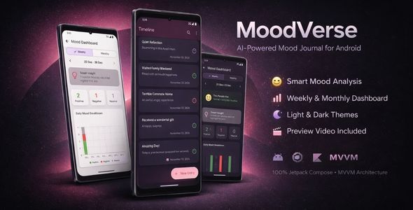 MoodVerse - AI Mood Journal | Full Android App | Jetpack Compose MoodVerse - AI Mood Journal | Full Android App | Jetpack Compose