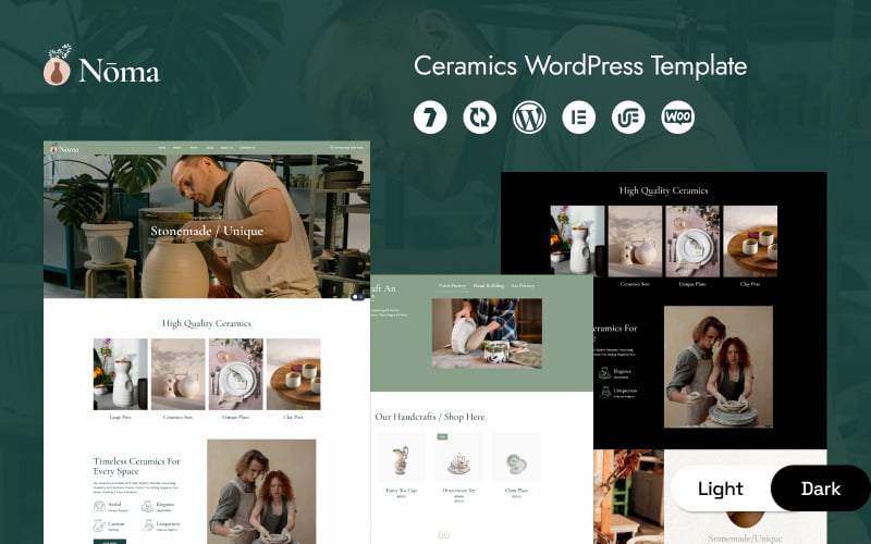 Nōma - Ceramics and Pottery WordPress Elementor Template Nōma - Ceramics and Pottery WordPress Elementor Template