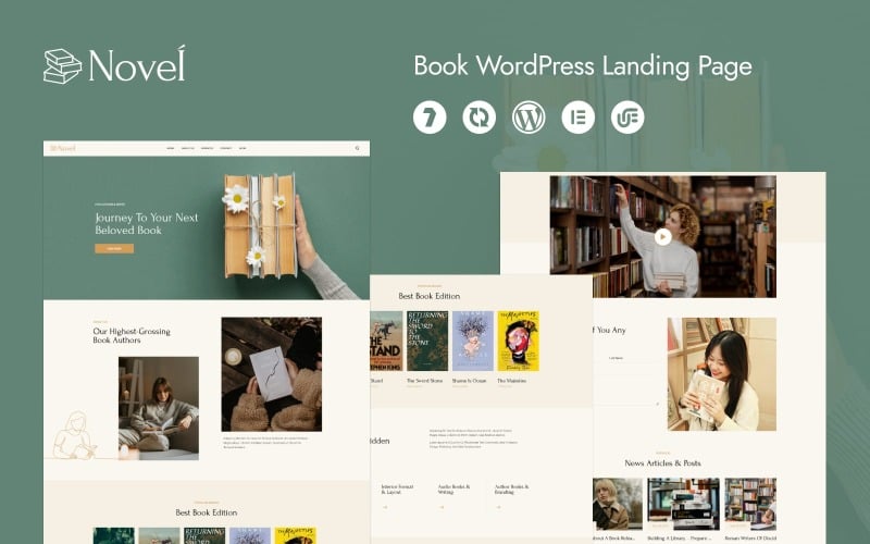 NoveÍ - Book Author Minimal WordPress Elementor Template NoveÍ - Book Author Minimal WordPress Elementor Template