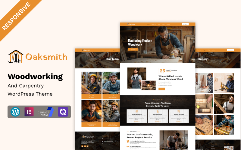 Oaksmith - Handyman Woodworking And Carpentry Multipurpose WordPress Elementor Theme Oaksmith - Handyman Woodworking And Carpentry Multipurpose WordPress Elementor Theme
