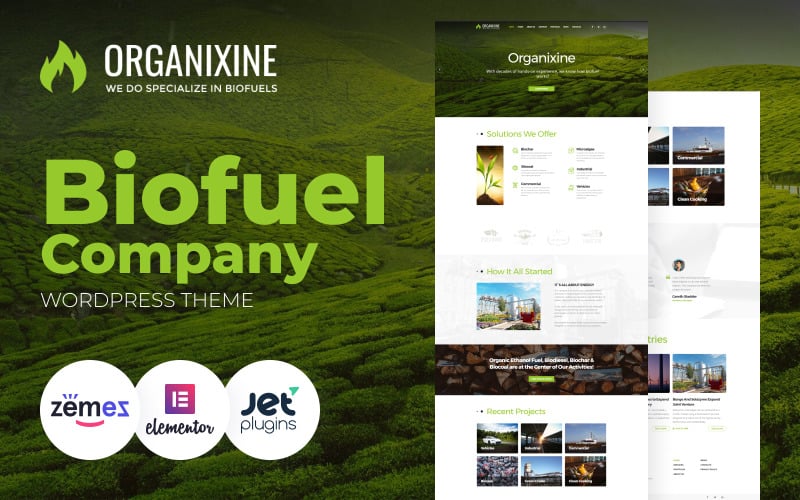 Organixine - Biofuel Company WordPress Theme Organixine - Biofuel Company WordPress Theme
