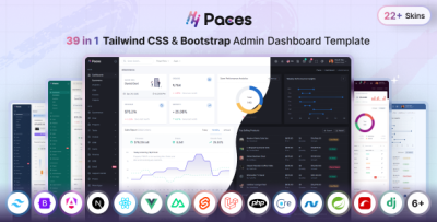 Paces - Multipurpose Tailwind CSS 4 & Bootstrap 5 Admin Dashboard Template