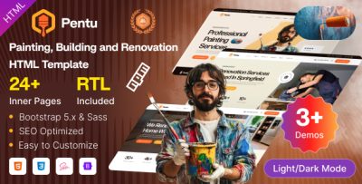 Pentu - Home Renovation & Painting HTML Template