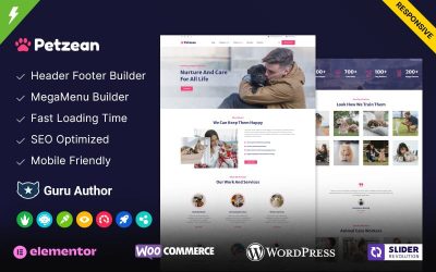 Petzean - Animal Care and Pet Shop WordPress Theme