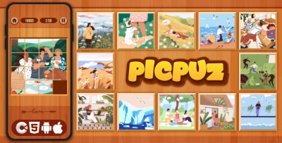 Picpuz - HTML5 Game, Construct 3