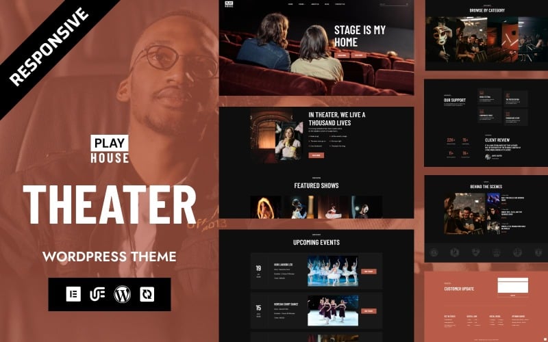 Play House - Theater Show, Movie Studio, Cinema & Film Production WordPress Elementor Theme Play House - Theater Show, Movie Studio, Cinema & Film Production WordPress Elementor Theme