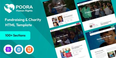 Poora - Fundraising & Charity HTML Template