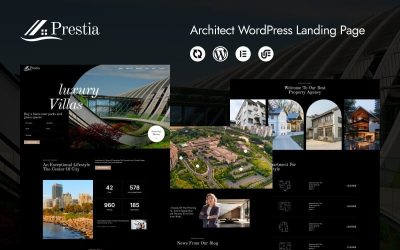 Prestia - Architecture WordPress Elementor Landing Page Template