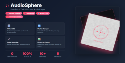 AudioSphere - Circular HTML5 Audio Player