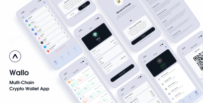 Wallo – Multi-Chain Crypto Wallet UI/UX (Expo)