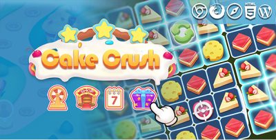 Cake Crush - HTML5 Game For Website(Included HTML5 Only)