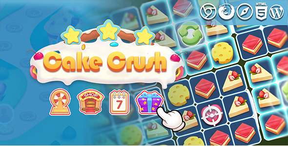 Cake Crush - HTML5 Game For Website(Included HTML5 Only) Cake Crush - HTML5 Game For Website(Included HTML5 Only)