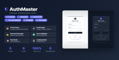 AuthMaster - Premium Authentication UI Kit
