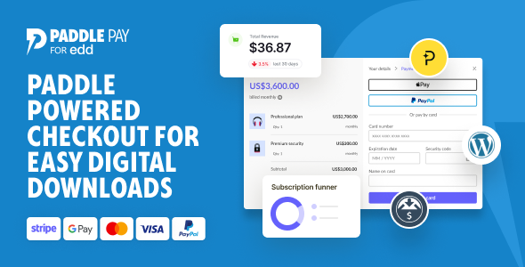 PaddlePay EDD – Easy Digital Downloads Payments, Subscriptions & License Manager PaddlePay EDD – Easy Digital Downloads Payments, Subscriptions & License Manager
