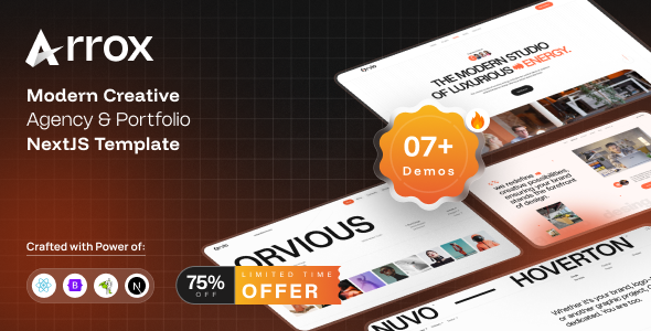 Arrox - Modern Creative Agency & Portfolio NextJS Template Arrox - Modern Creative Agency & Portfolio NextJS Template