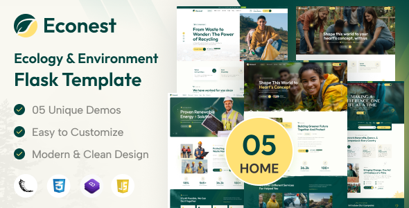 Econest - Ecology & Environment Flask Template Econest - Ecology & Environment Flask Template