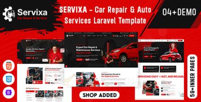 Servixa – Car Repair & Auto Services Laravel Template