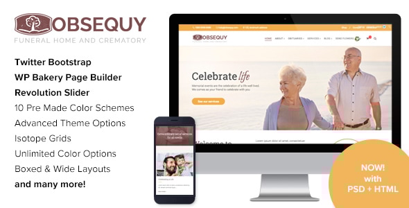 Obsequy - Funeral Home WordPress Theme Obsequy - Funeral Home WordPress Theme