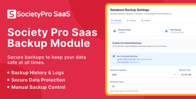 Backup Module for SocietyPro Saas