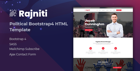 Rajniti - Political Leader Website Template HTML Rajniti - Political Leader Website Template HTML