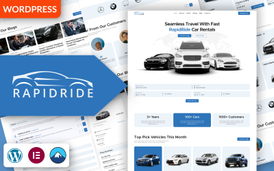 Rapid Ride – Booking & Rental Modern Elementor WordPress Theme,