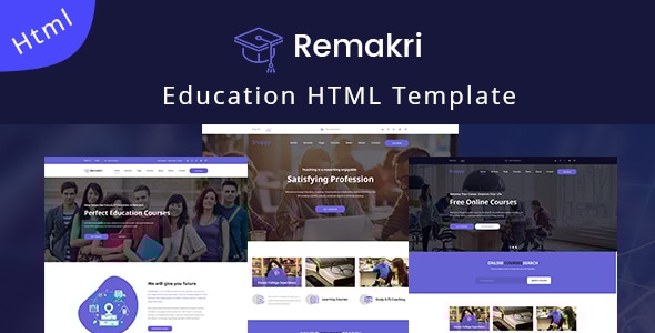 Remakri - Education Course HTML Template Remakri - Education Course HTML Template