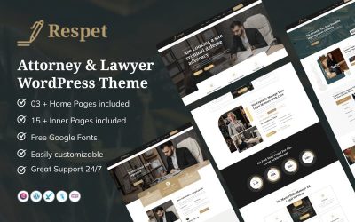 Respet - Legal Attorney & Lawyer WordPress Theme