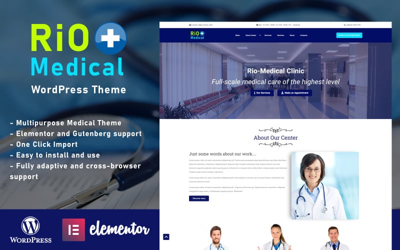 Rio-Medical - Medical Center Landing Page WordPress Theme Rio-Medical - Medical Center Landing Page WordPress Theme