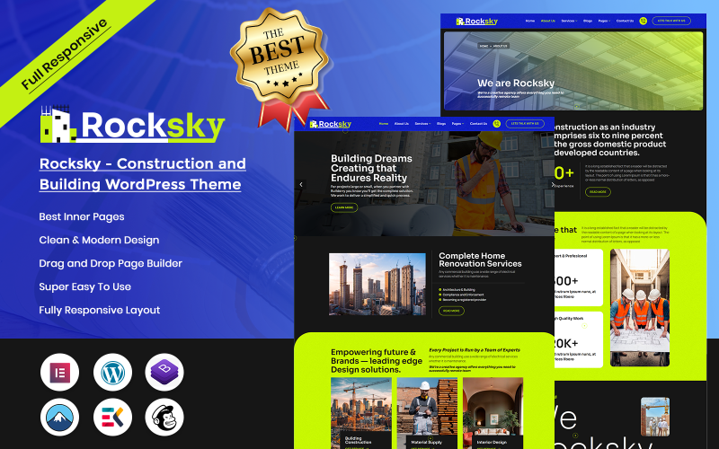 Rocksky - Construction and Building WordPress Theme Rocksky - Construction and Building WordPress Theme