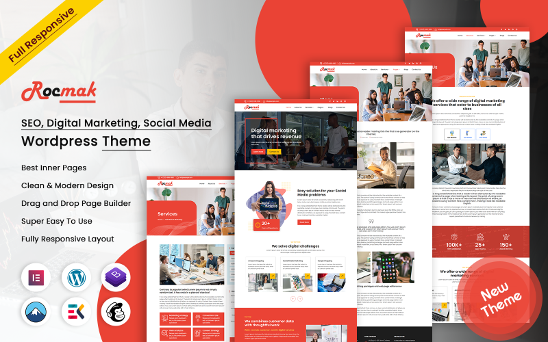 Rocmak - SEO, Digital Marketing, Social Media WordPress Theme Rocmak - SEO, Digital Marketing, Social Media WordPress Theme