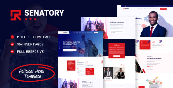 Senatory - Political Election Campaign HTML Template Senatory - Political Election Campaign HTML Template