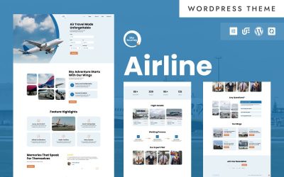 Sky Journey - Charter Airline & Private Jet WordPress Elementor Theme