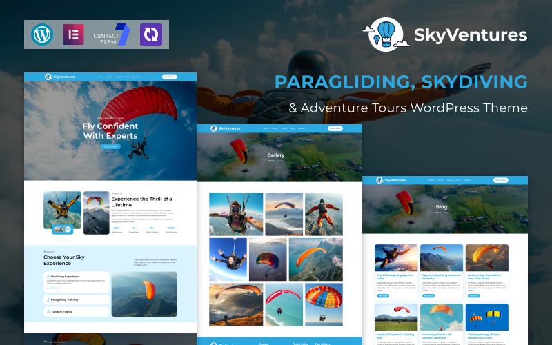 SkyVentures – Paragliding, Skydiving & Adventure Tours WordPress Theme SkyVentures – Paragliding, Skydiving & Adventure Tours WordPress Theme