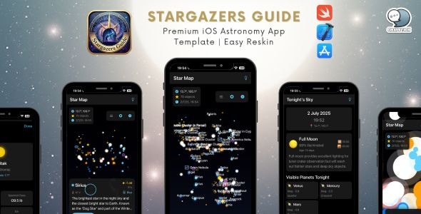 Stargazers Guide - Premium iOS Astronomy App Template Stargazers Guide - Premium iOS Astronomy App Template