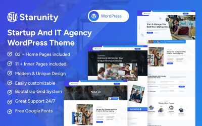 Starunity - Startup & IT Agency WordPress Theme