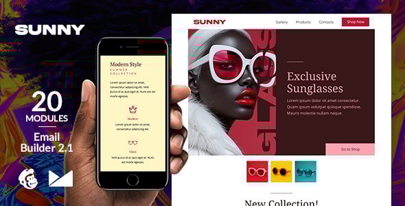 Sunny Responsive Email Template + Online Emailbuilder 2.1 Sunny Responsive Email Template + Online Emailbuilder 2.1