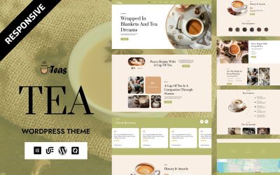 Teas - Organic Tea, Green Tea & Herbal Infusions WordPress Elementor Theme