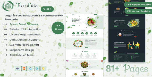TerraEats - Organic Food Restaurant & Ecommerce PHP Template TerraEats - Organic Food Restaurant & Ecommerce PHP Template