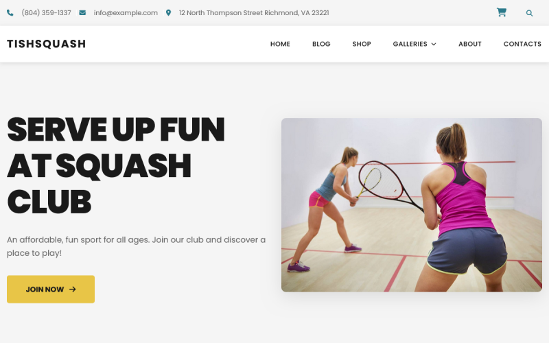 TishSquash - Squash WordPress Theme TishSquash - Squash WordPress Theme