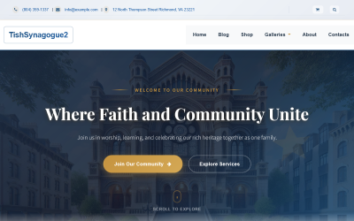 TishSynagogue2 - Elegant Synagogue & Jewish Community WordPress Theme