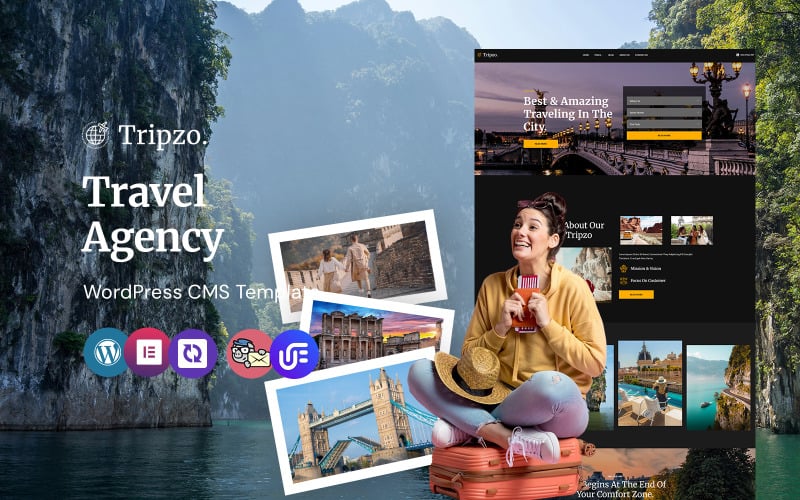 Tripzo - Travel Agency WordPress CMS Elementor Template Tripzo - Travel Agency WordPress CMS Elementor Template