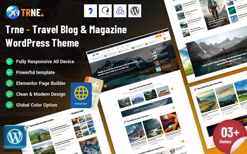 Trne - Travel Blog WordPress Theme Trne - Travel Blog WordPress Theme