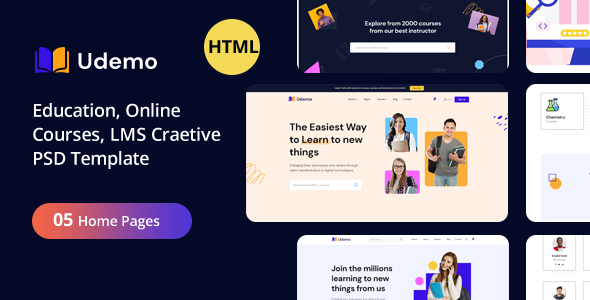 Udemo - Education, Online Course, LMS Creative Site Template Udemo - Education, Online Course, LMS Creative Site Template