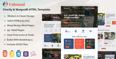Unbound - A Charity and Nonprofit HTML Template
