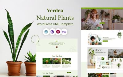 Verdea - Gardening and Houseplants WordPress CMS Elementor Template