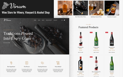 Vinum – Wine Store for Winery, Vineyard & Alcohol Shop WooCommerce Theme