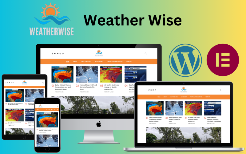 Weather Wise - Weather Forecast Blog Elementor WordPress Theme Weather Wise - Weather Forecast Blog Elementor WordPress Theme