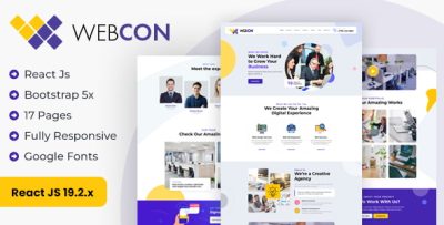 Webcon - Web Design Agency React JS Template