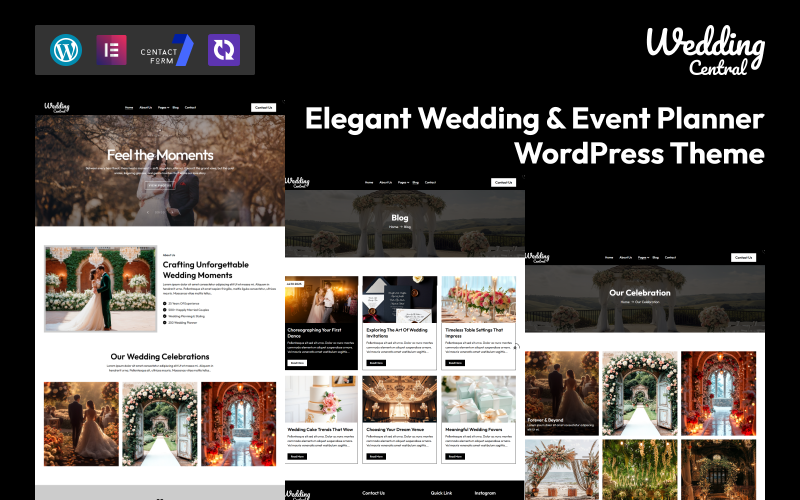 WeddingCentral – Elegant Wedding & Event Planner WordPress Theme WeddingCentral – Elegant Wedding & Event Planner WordPress Theme