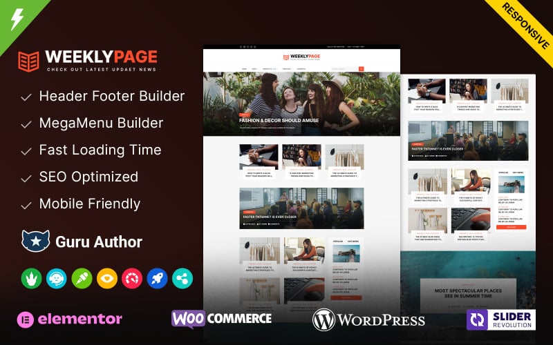 Weeklypage - News and Magazine Blog WordPress theme Weeklypage - News and Magazine Blog WordPress theme